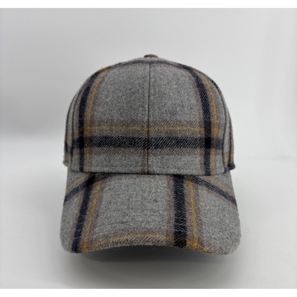 Aerie Wool Blend Baseball Cap Men OSFM Plaid Adjustable Strap